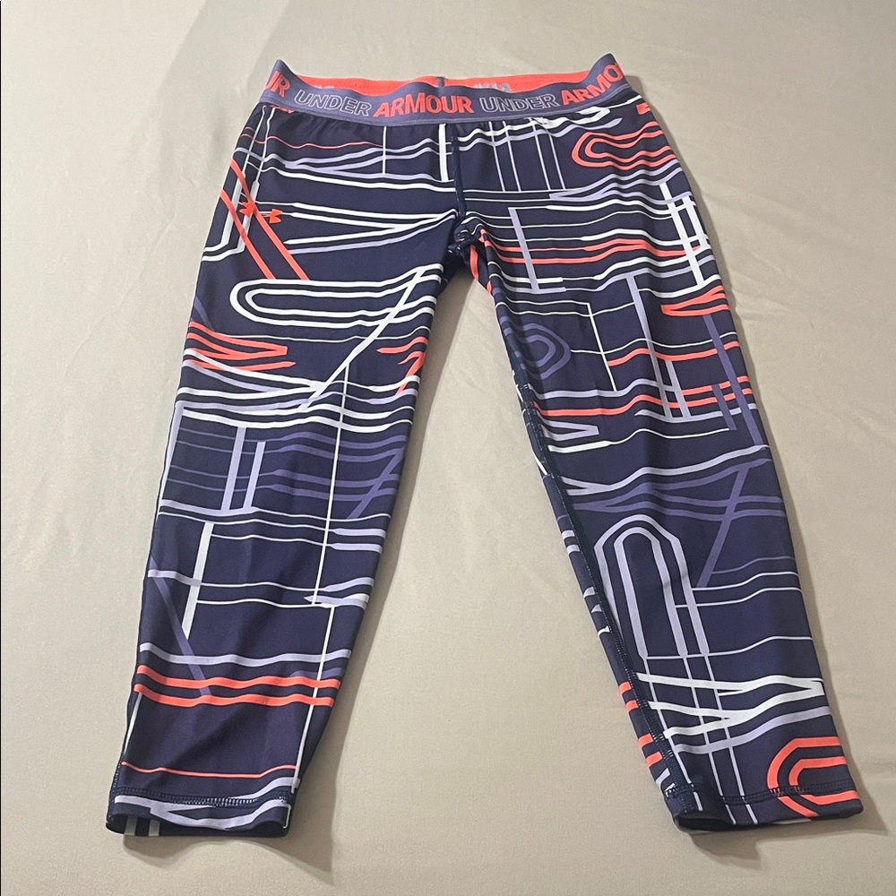 Under Armour Navy and Red Graphic Leggings
